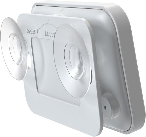 ساعة دش مؤقتة LCD رقمية مقاومة للماء، مقاومة للماء لرذاذ الماء، حامل حائط على مدار الساعة للحمام، كوبين شفط، تعرض الوقت ودرجة الحرارة والرطوبة النسبية الداخلية (1، أبيض) in Kuwait