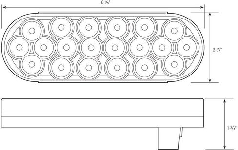 All Star Truck Parts] 6" Oval LED Recessed Amber Strobe Light, 24 LED DOT/SAE Approved & Marked, Waterproof, Super Bright High Powered Strobe for Towing (2pc With Grommet)… in Saudi Arabia