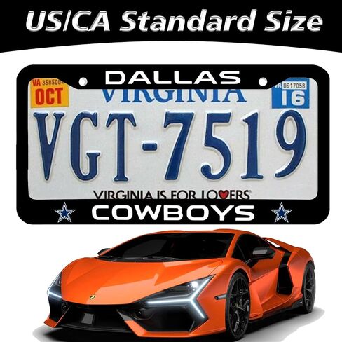 License Plate Frames,Car Accessories Universal Metal License Plate Frame, Front and Back License Plate Holder with Mounting Kit,Pack of 2 (Black 49ers) in Saudi Arabia