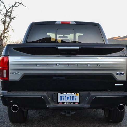License Plate Frames,Car Accessories Universal Metal License Plate Frame, Front and Back License Plate Holder with Mounting Kit,Pack of 2 (Black 49ers) in Saudi Arabia