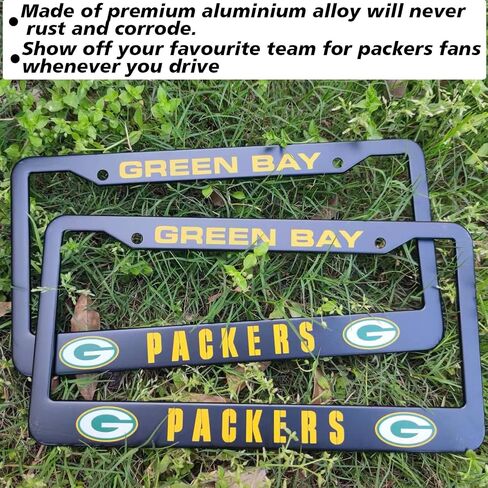 License Plate Frames,Car Accessories Universal Metal License Plate Frame, Front and Back License Plate Holder with Mounting Kit,Pack of 2 (Black 49ers) in Saudi Arabia