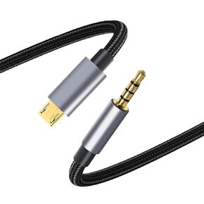 كابل الصوت 3.5 مم من الذكور إلى Micro 5 Pin Male Connector 1M متوافق مع بطاقات صوت الهواتف المحمولة والميكروفونات