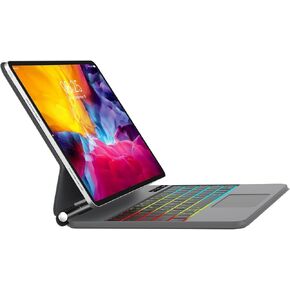 iPad Air 11 inch (M2) Case with Keyboard 2024, Magic Keyboard iPad Pro 11 4th/3rd/2nd/1st Gen, Rainbow Color Backlit, Upgraded Multi-Touch Trackpad, Magnetic Keyboard Case for iPad Air 6th/5th/4th Gen