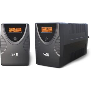 SKE UPS 425VA+625VA Battery Backup Power Supply Surge Protector 240W+360W Set Intelligent UPS with LCD Uninterruptible Power Supply