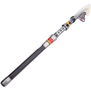 Telescopic Fishing Rod, High Quality Carbon Fiber Portable Hard Fishing Pole Freshwater Fishing Rod Accessory(2.7m)