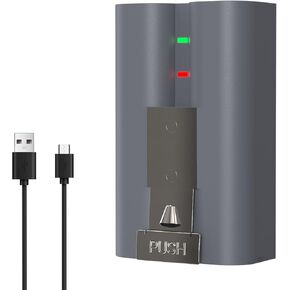 بطارية بديلة 2 عبوة لجرس الباب الحلقي - بطاريات الكاميرا 7200mAh قابلة لإعادة الشحن مع كابل الشاحن لجسم الباب الحلقي 2/3/3 زائد/4