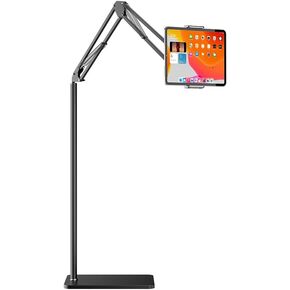 Tablet Floor Stand, Raised Bed Phone Stand Angle Height 360 Degrees Adjustable Stand, Universal Floor Stand Compatible with iPhone,iPad Mini Air Pro,Samsung Tab,Kindle,e-Reader,Switch,Mobile Phone