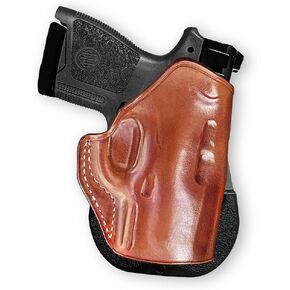 Premium Leather OWB Paddle Holster Open Top Fits Beretta APX Carry 9mm 3" Barrel, Right Hand Draw, Brown Color #1506#