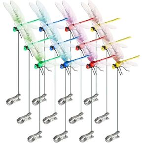 Dragonfly Hat Clip, Dragonfly Clip 𝑩𝒖𝒈 𝑹𝒆𝒑𝒆𝒍𝒍𝒆𝒏𝒕, Clip on Dragonfly for Hat, Dragonfly Hat Clip 𝑩𝒖𝒈 𝑹𝒆𝒑𝒆𝒍𝒍𝒆𝒏𝒕, Dragonfly Garden Decor Clip-On (Mixed-12pcs)