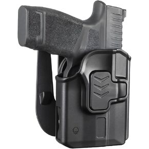 Gun & Flower Level II Hellcat TLR6 Holster, OWB Holsters Compatible with Springfield Hellcat TLR-6, Outside Waistband Carry Holster,360 Degree Adj. Paddle Index-Finger Release Retention, Right