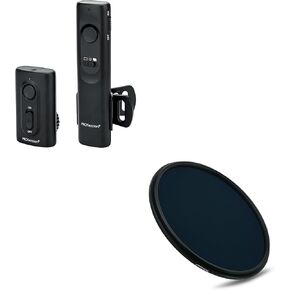 PROfezzion Wireless Camera Remote Shutter Release for Nikon Z6 Z7 Z7II Z6 III Z5 D750 D780 D7500 D7200 D5600 D5500 D5300 D3300 D3200 D610 + 58mm ND1000 Filter [10 Stop] Fixed ND Filter Ultra-Slim & Mu