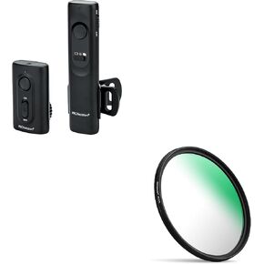 PROfezzion Wireless Camera Remote Shutter Release for Canon Rebel T7 T6 T5 T8i T7i SL3 EOS R RP R100 R7 R6 Mark II 90D 80D 70D 2000D + 58mm Circular Polarizer Filter for Canon Ultra Slim Multi-Coated