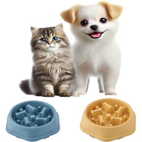Slow Feeder Dog Bowl – Interactive Dog Food Dish for Breeds, Slow Feeder Bowl Designed to Slow Eating, Promotes Healthy Digestion and Prevents Bloat, Ideal Slow Feeder for Cats and Dogs (Sky Blue) in Saudi Arabia