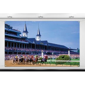 Nepnuser Kentucky Photo Booth Backdrop Horse Racing Churchill Downs Indoor Outdoor Party Photography Home Wall Background Decoration (7×5ft)