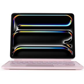 Magic Keyboard Case for iPad Pro 11 inch M4 2024, Great Typing Experience Magnetic Stand Multi Trackpad 7 Color Backlit with Function Row