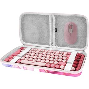 Geekria 75% Keyboard Case, Hard Shell Travel Carrying Bag for 84 Key Portable Keyboard, Compatible with Logitech POP Keys Mechanical, Keychron K2, MX Mechanical Mini