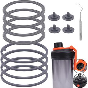 13PCS Gasket Replacement for VOLTRX Electric Protein Shaker Bottle, Shaker Bottle Gasket Silicone Sealing Ring Seal Parts Replacement,Compatible with VOLTRX USB Rechargeable Mixer Cup.