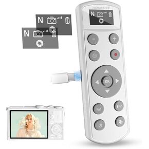 Remote Control for Nikon Camera,USB-C Rechargeable Wireless Shutter Release with OLED Screen – Video, Zoom & Focus Control for for Nikon A1000, B600, P1000, P950, Z6III, Z30, Z50II, Zfc, Z5 (White)