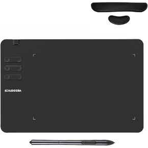 Graphics Drawing Tablet with 6.7 * 4 Working Area and Wrist Rest Set for Linux, Windows, Mac and Android