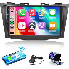 8 Core 4G+64G Car Radio for Suzuki Swift 2011-2017 Rimoody Android 13 Car Stereo Carplay Android Auto DSP 9 Inch Touchscreen Bluetooth FM RDS GPS WiFi Mirror Link Backup Camera