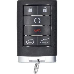 مفتاح الإدخال المفتاح استبدال FOB متوافق مع Cadillac Escalade ESV EXT 2007-2014 CAR بدون مفتاح التحكم عن بُعد مع معرف FCC: OUC6000066