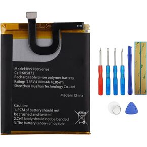 Battery Compatible with Battery Blackview Bv9700 PRO BV9700 Series 605872 with Tools