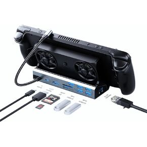 staion staion for steam deck/rog go/legion go ، 6 in 1 steam deck dock. 1000 ميغابت في الثانية من إيثرنت ، 3.0 PD 100W شحن سريع ، HDMI 2.0 4K@60Hz و 3 USB 3.0 Port Steam Deck Dock OLED.