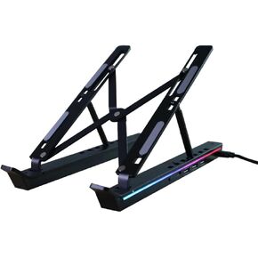 RGB USB C Laptop Docking Station Stand, USB C Docking Station Tablet Stand, 4 in 1 USB C Hub, 3 x USB-A 2.0, 1 x USB-C 2.0, Universal Docking Station for MacBook Pro/Lenovo/Air/Dell/HP