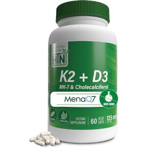 Health Thru Nutrition K2 + D3 Complex | K2 100mcg as Menaquinone 7 MK7 & D3 1,000iu | Strong and Healthy Bone Support | Immune Function |3rd Party Tested | Clean Label & Non-GMO (Pack of 60)