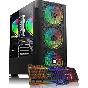 Gaming PC Tower Tower Desktopaqvin AQ10 - Ryzen 7 Processor Up To 4.10Ghz ، Radeon RX 580 8GB GDDR5 HDMI ، 32GB DDR4 RAM 1TB SSD ، WIFI ، Windows 11 Pro