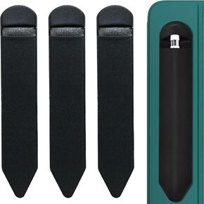 3Pcs Adhesive Pencil Holder Compatible with Apple Pencil 1st Generation, 2nd Gen and Pro, Elastic Storage Sleeve Case Compatible with iPad Pen USB C, Some Other Stylus, with Pocket for Pencil Cap
