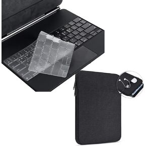 Ultra Thin Keyboard Cover with Tablet Sleeve Case for Apple 13" iPad Air M2(2024) & iPad Pro M2 12.9 inch 2022 2021 2020 Release with Magic Keyboard(6th 5th 4th Gen)