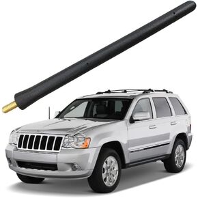 Short Antenna for Jeep Grand Cherokee (2005-2010), Jeep Grand Cherokee Antenna - 6 3/4 Inch Car Wash Proof, Internal Copper Coil Antenna Mast Replacement