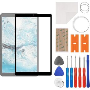 Front Screen Glass Outer Panel Lens Replacement +OCA Compatible with Tab M8 PRC Row TB-8505X TB-8505F TB-8505(No LCD Screen and Touch Digitizer) with Repair Kit