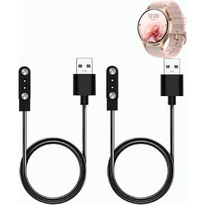2 Pack Charging Cable for aeac AR-01 Smartwatches for Men Women,Magnetic USB Charging Cable Replacement Charger Compatible,2 Pack