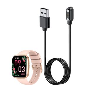Smart Watch Charger for EGQINR 3.3Ft/100cm 2 Pin USB Portable Magnetic Charging Cable Cord for EGQINR Smart Watch