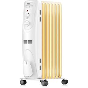 PELONIS Oil Filled Radiator Heater Luxurious Champagne Portable Space Heater with Programmable Thermostat, 10H Timer, Remote Control, Tip Over&Overheating Functions, Quiet Heater for Home Office