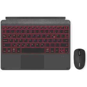 Inateck Surface Go Keyboard, Bluetooth 5.1 with 7-Color Backlight, with Wireless Mouse 2.4G with USB-A/USB-C Receivers, Bundle Product