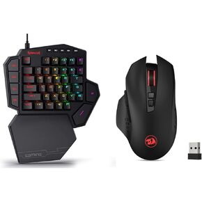 Redragon K585 One-Handed Keyboard and M656 Gainer Wireless Gaming Mouse Bundle