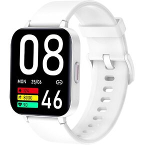 Smart Watch for Men Women, Cloudpoem 1.7" HD Screen Fitness Tracker Heart Rate & Blood Oxygen Monitor Sleep Tracker Steps Counter Watch Compatible with iPhone & Android Phones Waterproof (White)