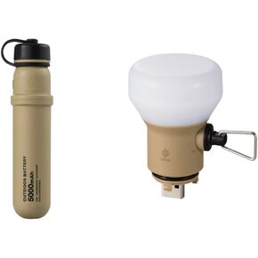ELECOM NESTOUT Portable Charger and Lamp, 5000mAh Outdoor Battery Power Bank, 32W USB-C Fast Charging PD, Battery and Light for Camping, 300 Lumen LED Lantern Lamp-1