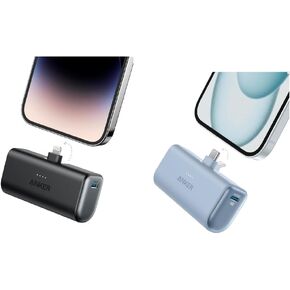 Anker Nano Power Bank with Built-in Lightning Connector iPhone 16 Portable Charger with Built-in USB C Connector