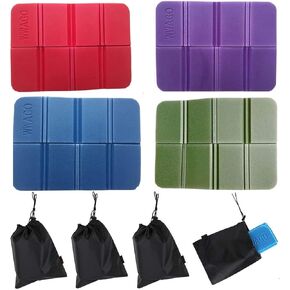 4 PCS Water Proof Camping Cushion Foam Foldable Seat Pad Ultralight 26g with 4 Storage Bag,Save Your Backpack Space and Reduce Weight,Hiking Seat Pad,Waterproof Seat Pad …