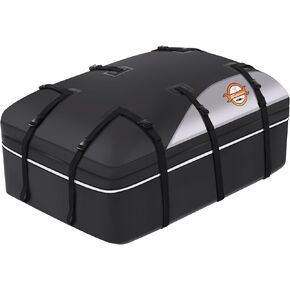 Sailnovo Rooftop Cargo Carrier - 20 Cubic Car Roof Cargo Carrier Waterproof for Vehicles with/Without Roof Rack, Car Top Carrier Includes Anti-Slip Mat, Luggage Lock, 6 Door Hooks, Storage Bag