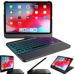 SNUGG IPAD PRO 11 بوصة مع لوحة المفاتيح ، Bluetooth IPAD 11 Pro Case مع لوحة المفاتيح 360 درجة قابلة للتدوير IPAD Pro Case 11 Inch