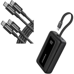 Anker USB C to USB C Cable Zolo Power Bank, 10,000mAh 30W High-Speed Portable Charger