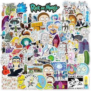 100PCS Original Rick and Morty Stickers - Waterproof Vinyl Decals for Laptop, Water Bottle, Car, Phone - Cartoon Anime Decor with Morty and Rick