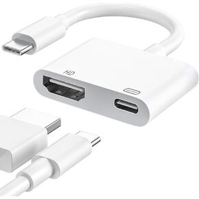 USB C to HDMI Adapter 4K@60Hz لـ iPhone 15 16 MacBook Pro Air Pad Pro ، 100W Charge Fast ، و USB Type C Digital AV HDMI Cord متوافق مع Samsung Galaxy S23/S22 ، Pixelbook ، XPs والمزيد