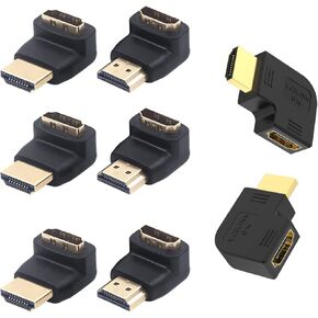 VCELINK 6-Pack 4K HDMI 90 Degree and 270 Degree Adapter Bundle with 2-Pack 8K HDMI Flat 90 Degree and 270 Degree Adapter