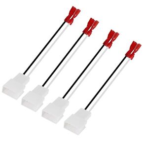 4 Pack 72-8104 Speakers Harness Adapter for Toyota Subaru Mitsubishi Speaker Wire Harness Connectors Plug Compatible with Toyota RAV4 Tacoma Tundra Camry Corolla 4 Runner Scion Pontiac Speaker Wiring